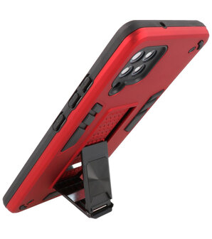 Tough Armor Hardcase Met Standfunctie Hoesje voor Samsung Galaxy A42 5G - Rood