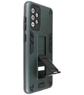 Tough Armor Hardcase Met Standfunctie Hoesje voor Samsung Galaxy A72 - A72 5G - Donker Groen