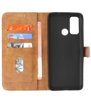 Motorola Moto G60 Hoesje Book Case Telefoonhoesje - Bruin