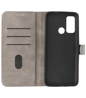 Motorola Moto G60 Hoesje Book Case Telefoonhoesje - Grijs