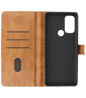 Motorola Moto G60s Hoesje Book Case Telefoonhoesje - Bruin