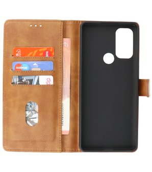 Motorola Moto G60s Hoesje Book Case Telefoonhoesje - Bruin