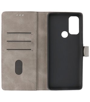 Motorola Moto G60s Hoesje Book Case Telefoonhoesje - Grijs