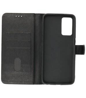 Oppo A16 Hoesje Book Case Telefoonhoesje - Zwart