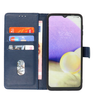 Oppo A16 Hoesje Book Case Telefoonhoesje - Navy