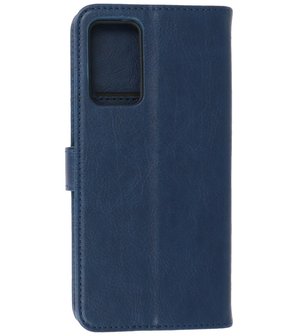 Oppo A16 Hoesje Book Case Telefoonhoesje - Navy