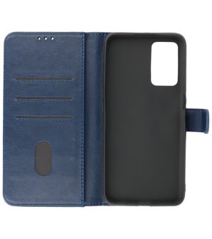 Oppo A16 Hoesje Book Case Telefoonhoesje - Navy