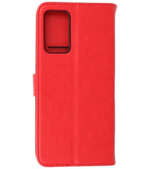 Oppo A16 Hoesje Book Case Telefoonhoesje - Rood