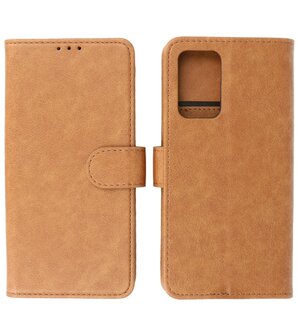 Booktype Hoesje Wallet Case Telefoonhoesje voor Samsung Galaxy A73 5G - Bruin