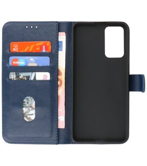 Booktype Hoesje Wallet Case Telefoonhoesje voor Oppo A95 4G &amp; Oppo A74 4G - Navy