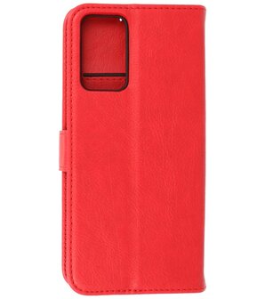 Booktype Hoesje Wallet Case Telefoonhoesje voor Oppo A95 4G &amp; Oppo A74 4G - Rood