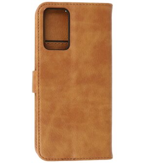 Booktype Hoesje Wallet Case Telefoonhoesje voor Oppo A95 4G &amp; Oppo A74 4G - Bruin