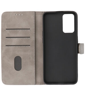 Booktype Hoesje Wallet Case Telefoonhoesje voor Oppo A95 4G &amp; Oppo A74 4G - Grijs