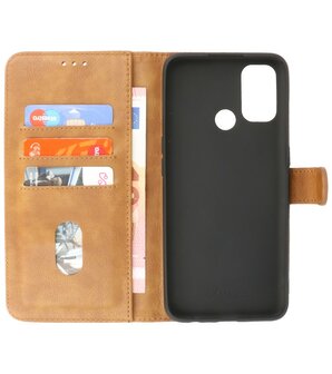 Booktype Hoesje Wallet Case Telefoonhoesje voor Oppo A53s 4G &amp; Oppo A53 - Bruin