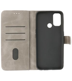 Booktype Hoesje Wallet Case Telefoonhoesje voor Oppo A53s 4G &amp; Oppo A53 - Grijs