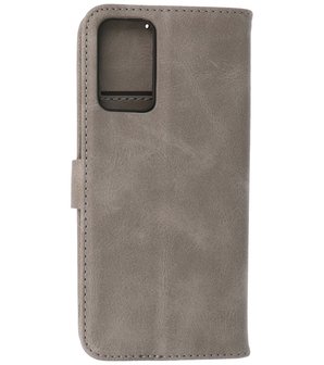 Booktype Hoesje Wallet Case Telefoonhoesje voor Oppo A54s - Grijs