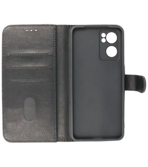 Booktype Hoesje Wallet Case Telefoonhoesje voor Oppo Reno 7 5G - Zwart