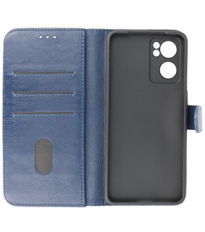 Booktype Hoesje Wallet Case Telefoonhoesje voor Oppo Reno 7 5G - Navy