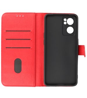 Booktype Hoesje Wallet Case Telefoonhoesje voor Oppo Reno 7 5G - Rood