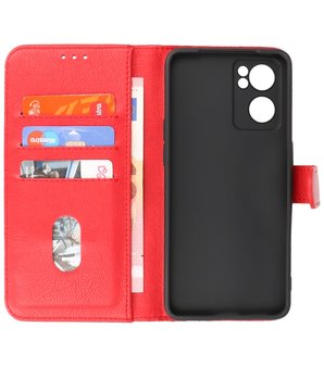 Booktype Hoesje Wallet Case Telefoonhoesje voor Oppo Reno 7 5G - Rood