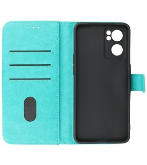 Booktype Hoesje Wallet Case Telefoonhoesje voor Oppo Reno 7 5G - Groen