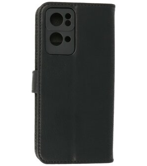 Booktype Hoesje Wallet Case Telefoonhoesje voor Oppo Reno 7 Pro 5G - Zwart