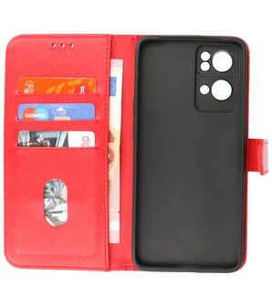 Booktype Hoesje Wallet Case Telefoonhoesje voor Oppo Reno 7 Pro 5G - Rood