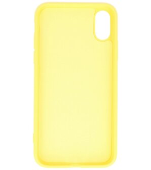 2.0mm Dikke Fashion Telefoonhoesje - Siliconen Hoesje voor iPhone Xs &amp; iPhone X - Geel