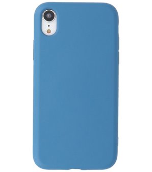 2.0mm Dikke Fashion Telefoonhoesje - Siliconen Hoesje voor iPhone XR - Navy