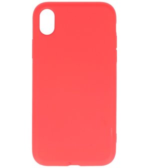 2.0mm Dikke Fashion Telefoonhoesje - Siliconen Hoesje voor iPhone XR - Rood