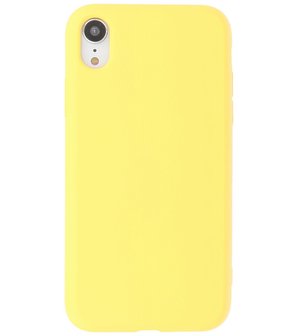 2.0mm Dikke Fashion Telefoonhoesje - Siliconen Hoesje voor iPhone XR - Geel