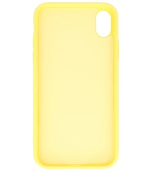 2.0mm Dikke Fashion Telefoonhoesje - Siliconen Hoesje voor iPhone XR - Geel
