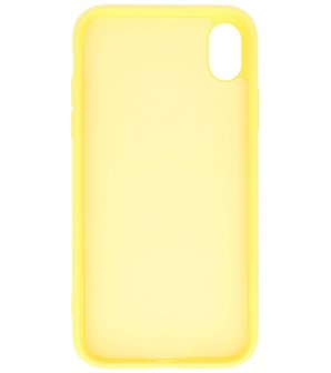 2.0mm Dikke Fashion Telefoonhoesje - Siliconen Hoesje voor iPhone XR - Geel