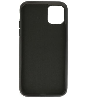 2.0mm Dikke Fashion Telefoonhoesje - Siliconen Hoesje voor iPhone 11 Pro - Zwart