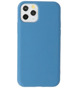 2.0mm Dikke Fashion Telefoonhoesje - Siliconen Hoesje voor iPhone 11 Pro - Navy