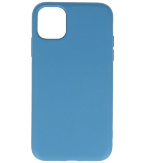 2.0mm Dikke Fashion Telefoonhoesje - Siliconen Hoesje voor iPhone 11 Pro - Navy