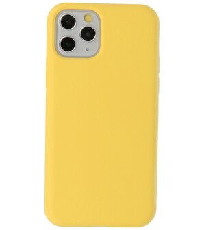 2.0mm Dikke Fashion Telefoonhoesje - Siliconen Hoesje voor iPhone 11 Pro - Geel