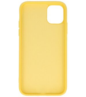 2.0mm Dikke Fashion Telefoonhoesje - Siliconen Hoesje voor iPhone 11 Pro - Geel
