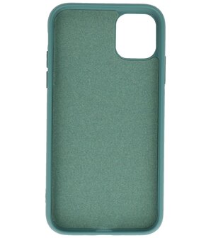 2.0mm Dikke Fashion Telefoonhoesje - Siliconen Hoesje voor iPhone 11 Pro - Donker Groen