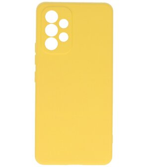 2.0mm Dikke Fashion Telefoonhoesje - Siliconen Hoesje voor Samsung Galaxy A33 5G - Geel