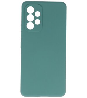 2.0mm Dikke Fashion Telefoonhoesje - Siliconen Hoesje voor Samsung Galaxy A33 5G - Donker Groen