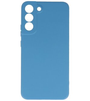 2.0mm Dikke Fashion Telefoonhoesje - Siliconen Hoesje voor Samsung Galaxy S22 Plus - Navy
