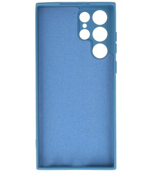 2.0mm Dikke Fashion Telefoonhoesje - Siliconen Hoesje voor Samsung Galaxy S22 Ultra - Navy