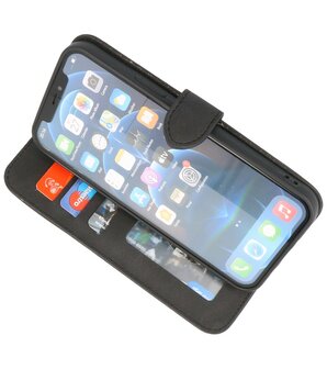 Portemonnee Book Case Hoesje voor iPhone 12 &amp; iPhone 12 Pro - Zwart
