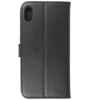Echt Lederen Hoesje Wallet Case Telefoonhoesje voor iPhone XS &amp; iPhone X - Zwart