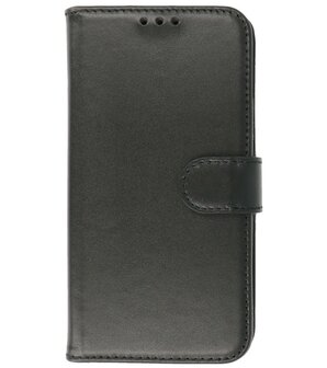 Echt Lederen Hoesje Wallet Case Telefoonhoesje voor iPhone 11 Pro - Zwart