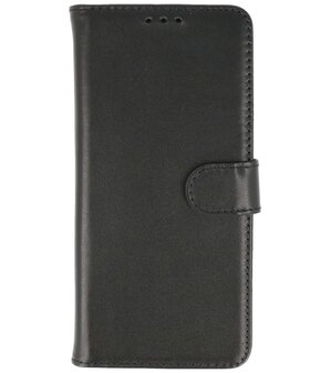 Echt Lederen Hoesje Wallet Case Telefoonhoesje voor Samsung Galaxy S20 - Zwart