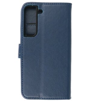 Booktype Hoesje Wallet Case Telefoonhoesje voor Samsung Galaxy S22 Plus - Navy