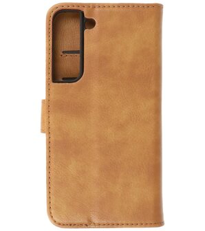 Booktype Hoesje Wallet Case Telefoonhoesje voor Samsung Galaxy S22 Plus - Bruin