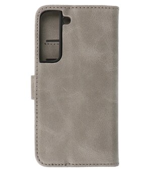 Booktype Hoesje Wallet Case Telefoonhoesje voor Samsung Galaxy S22 Plus - Grijs